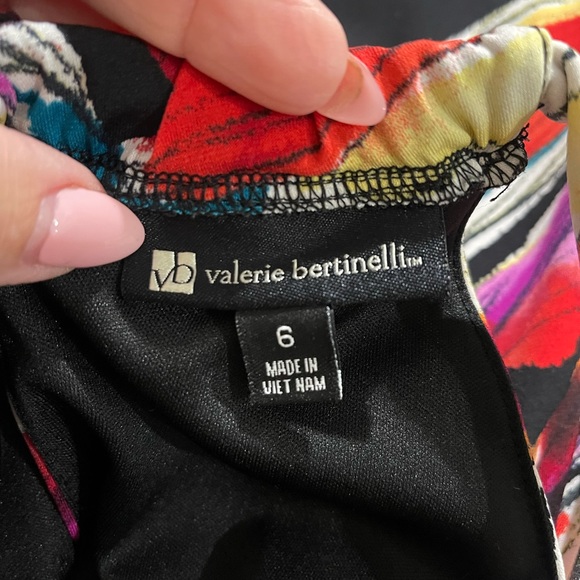 VIBRANT Patterned Sleeveless Keyhole Dress by Valerie Bertinelli Sz 6 - Picture 8 of 9